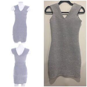 Mango Striped Sleeveless Bodycon Dress XS